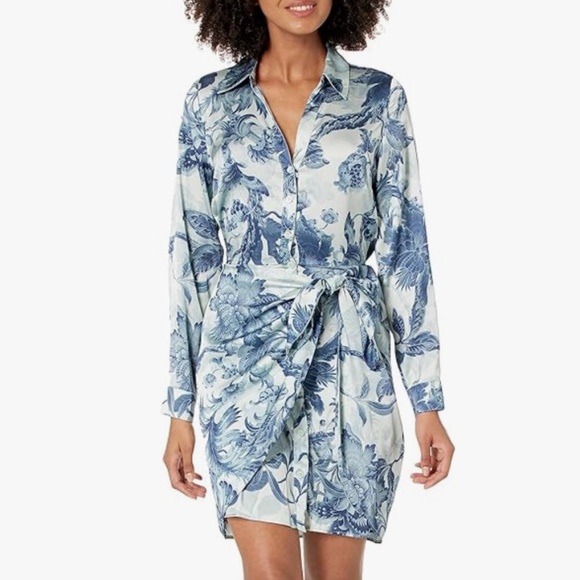 NWT Guess Long Sleeve Ayla Printed Dress - Picture 1 of 6